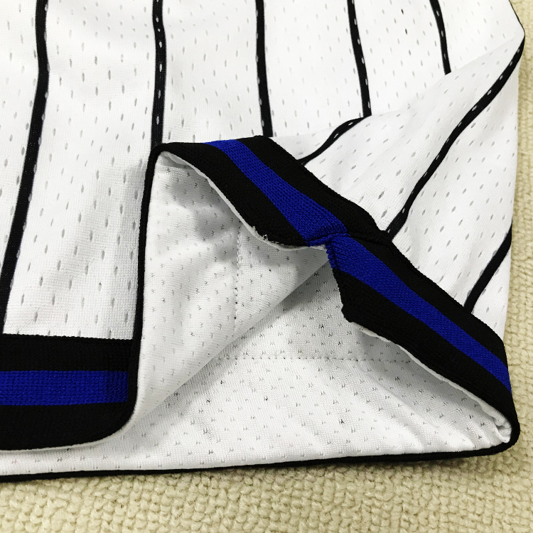 customizable white stripes street basketball mesh shorts