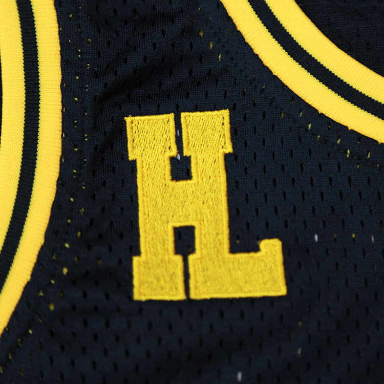 customizable black mesh basketball jersey with embroidered logo