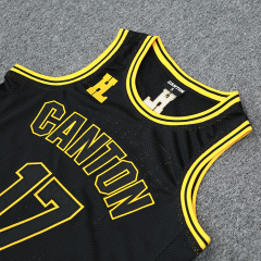 customizable black mesh basketball jersey with embroidered logo