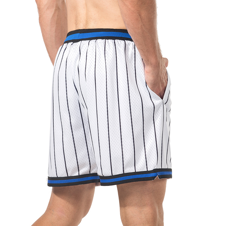 Custom Sublimated Embroidered Logo Polyester Mesh Basketball Shorts