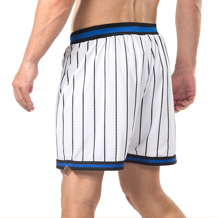 Custom Sublimated Embroidered Logo Polyester Mesh Basketball Shorts