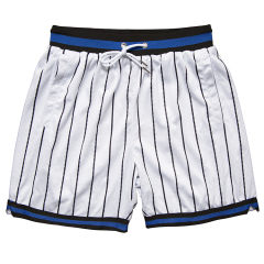 Custom Sublimated Embroidered Logo Polyester Mesh Basketball Shorts