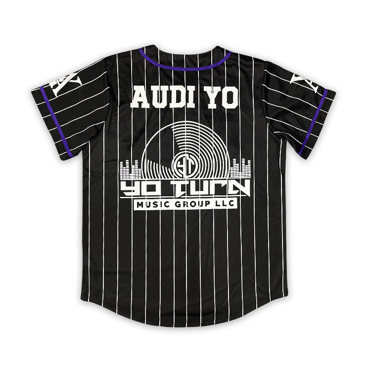 Black Stripe Embroidery Baseball Jersey Custom