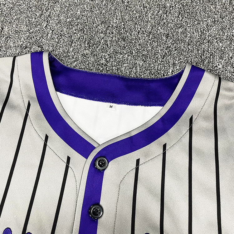 Customize Stripe Embroidery Baseball Uniform