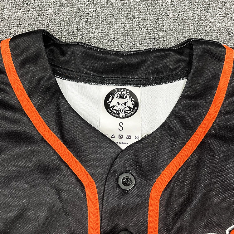 Sublimated Patch Embroidery Baseball Jersey