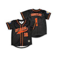 Sublimated Patch Embroidery Baseball Jersey