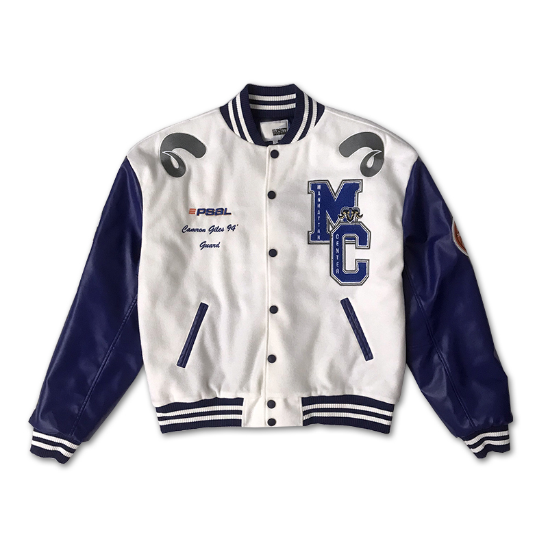 Saint Mxxxxxx Men's Logo-Embroidered Varsity Jacket