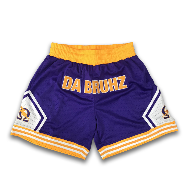 Sublimated Embroidered Mesh Active Basketball Shorts