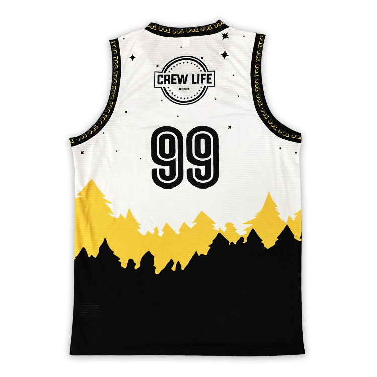 Customizable Black Sublimated Basketball Jersey Set