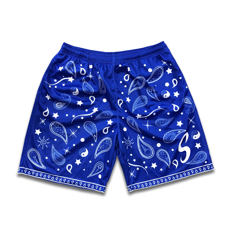 Custom Sublimated Black/Green/Blue Active Basketball Street shorts