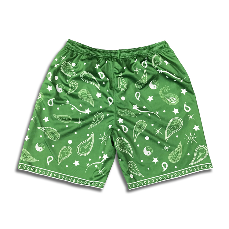 Custom Sublimated Black/Green/Blue Active Basketball Street shorts