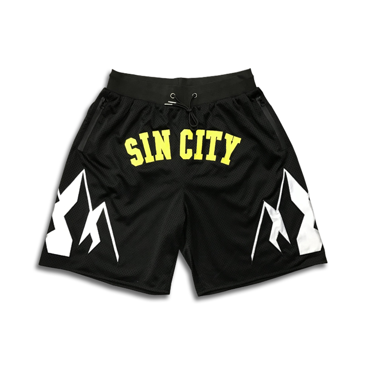 Custom Sublimated Embroidered Mesh Active Basketball Shorts