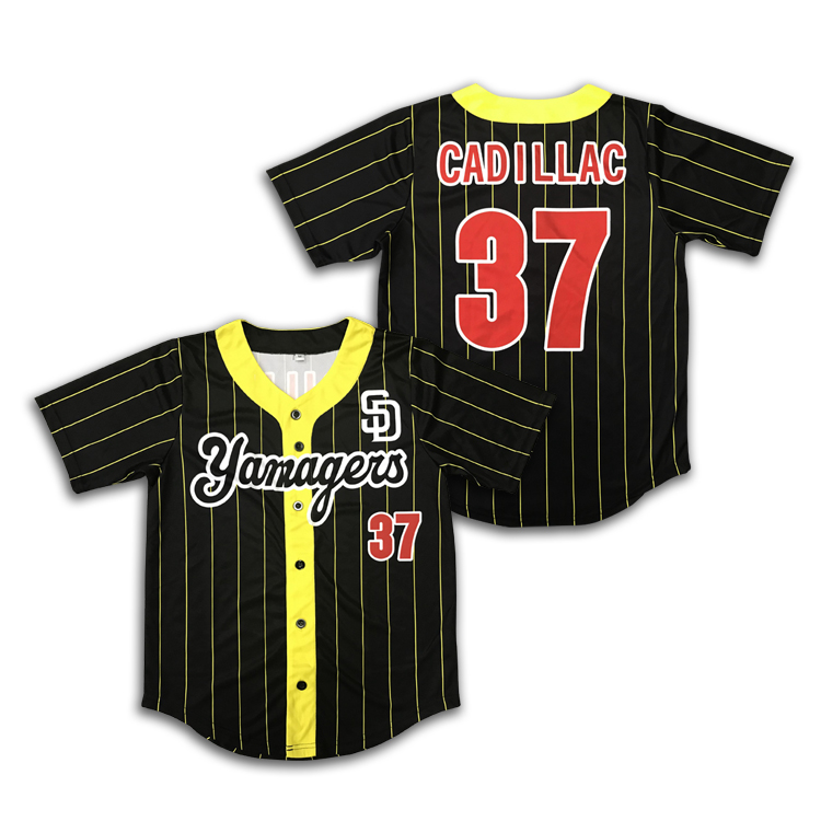 Oversized Sports Wear Full Button Youth Pinstripe Baseball Jersey Wholesale  - China Sports Wear and Sportswear price
