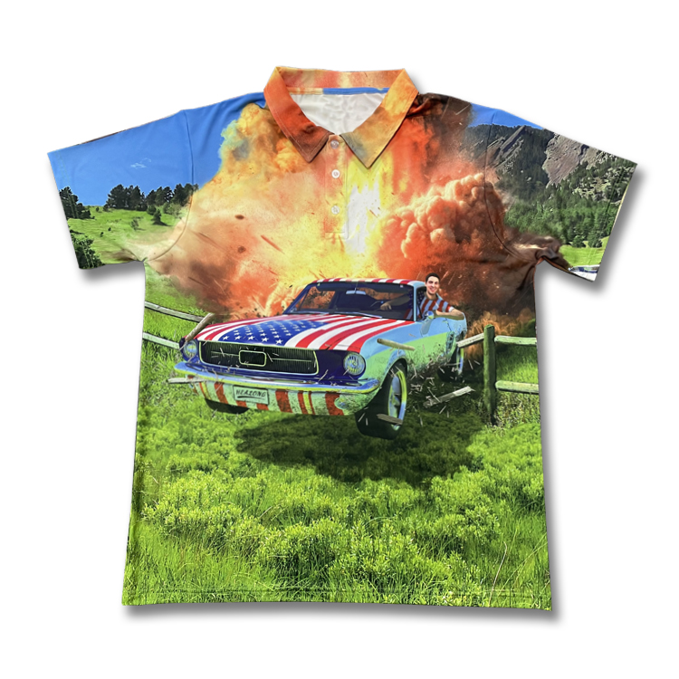 Mens Polo Shirt Dye Sublimation Polo Shirts Custom