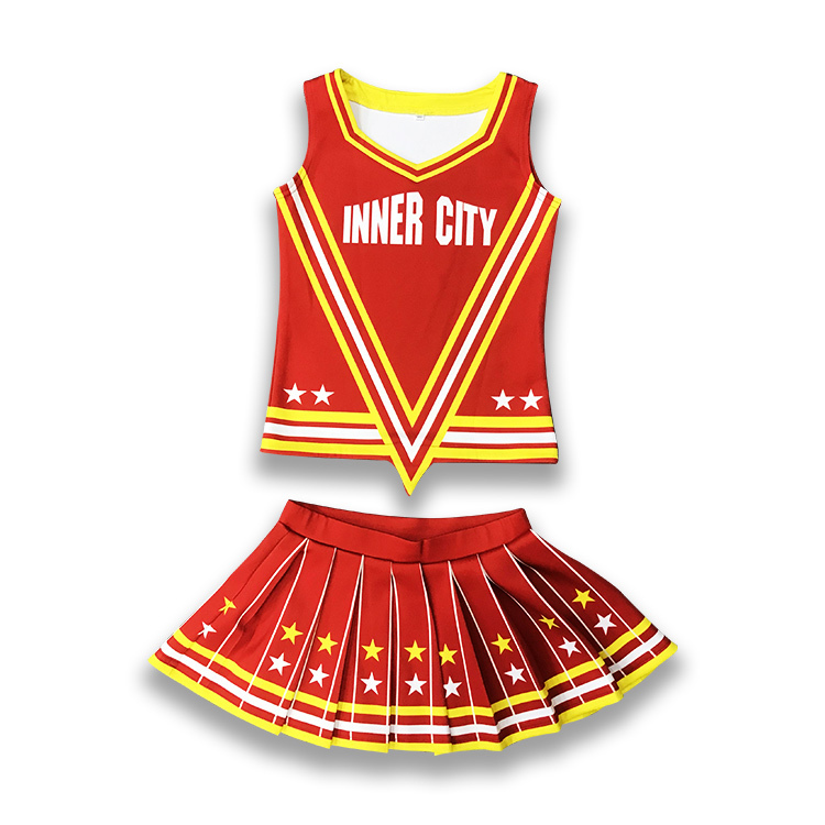 Custom Sublimation Cheer Practice Girls Dance Costume Cheerleading Uniforms
