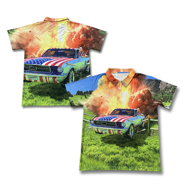 Mens Polo Shirt Dye Sublimation Polo Shirts Custom