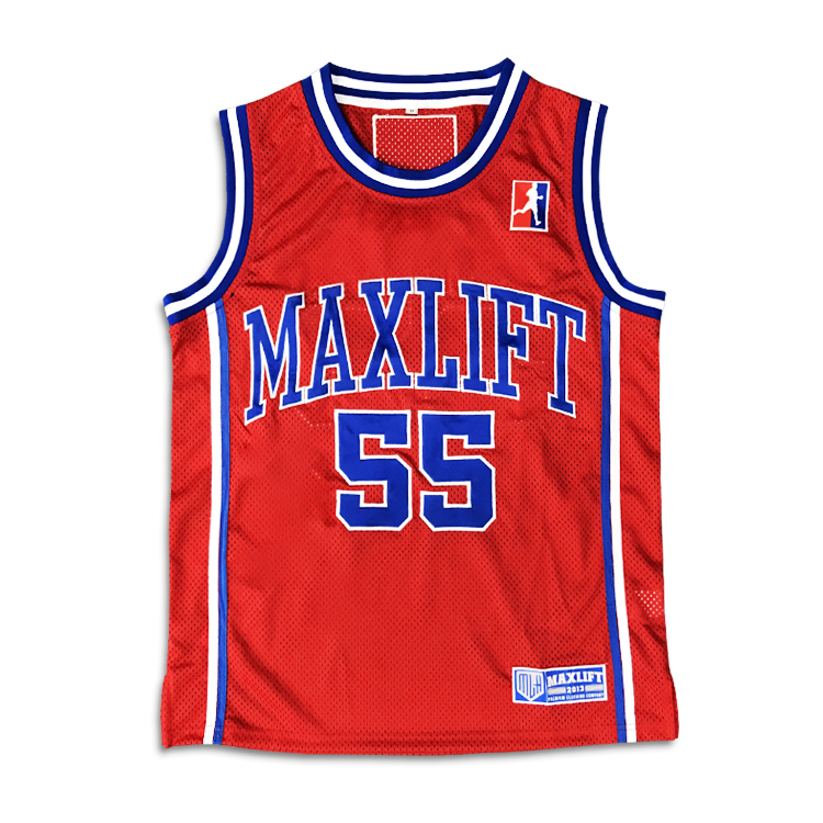 Custom Embroidery Basketball Uniform Red Jersey