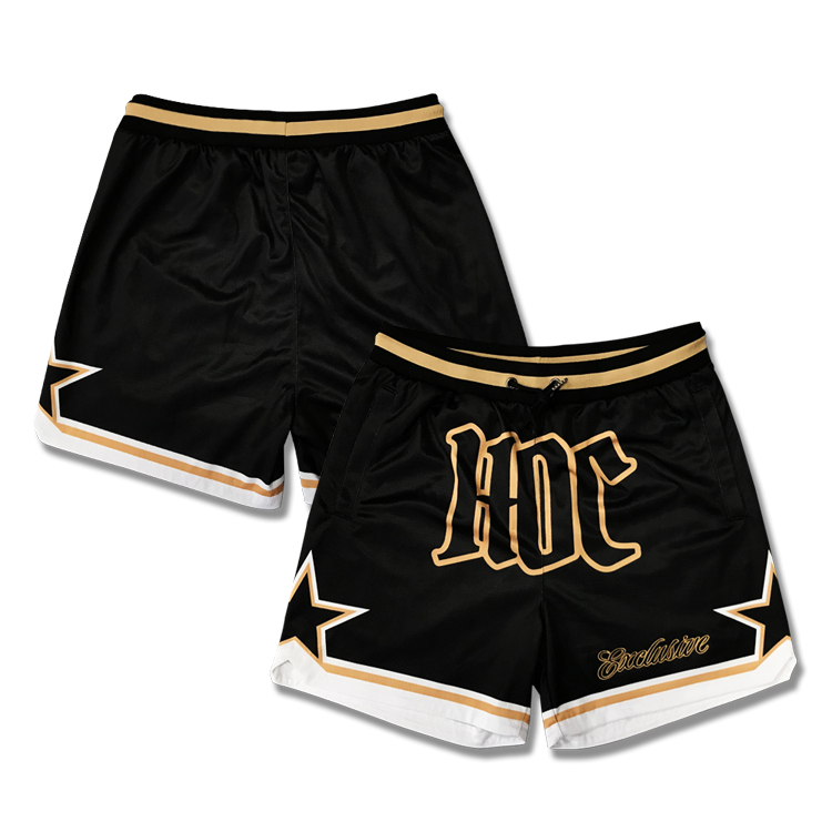 Custom Sublimated Red/Blue/Black/Yellow Active Basketball Street Shorts