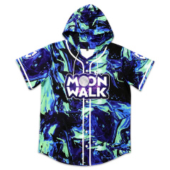Custom Patch Embroidery Baseball Jersey With Hoodie
