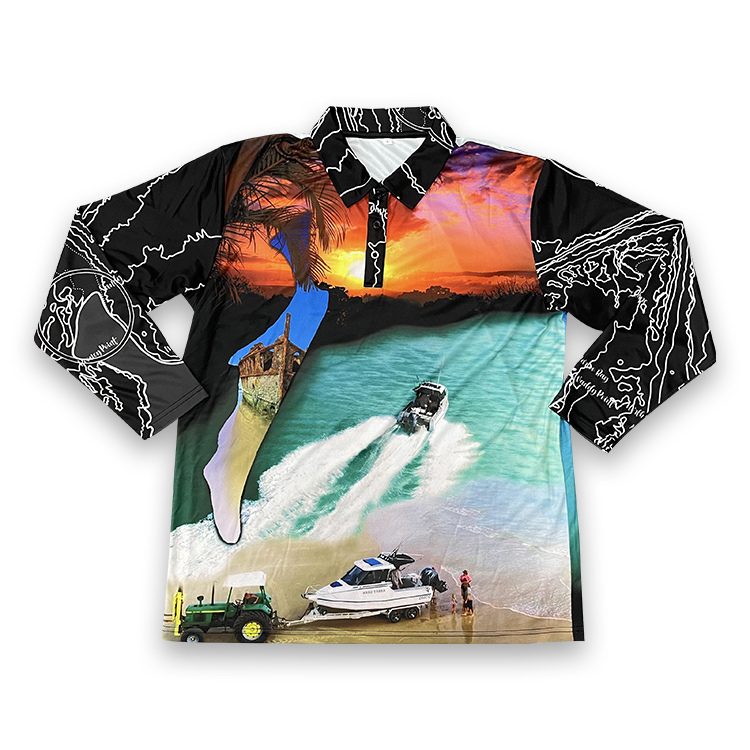 Custom Sublimated Sleeve Fishing Shirt Fishing Wear