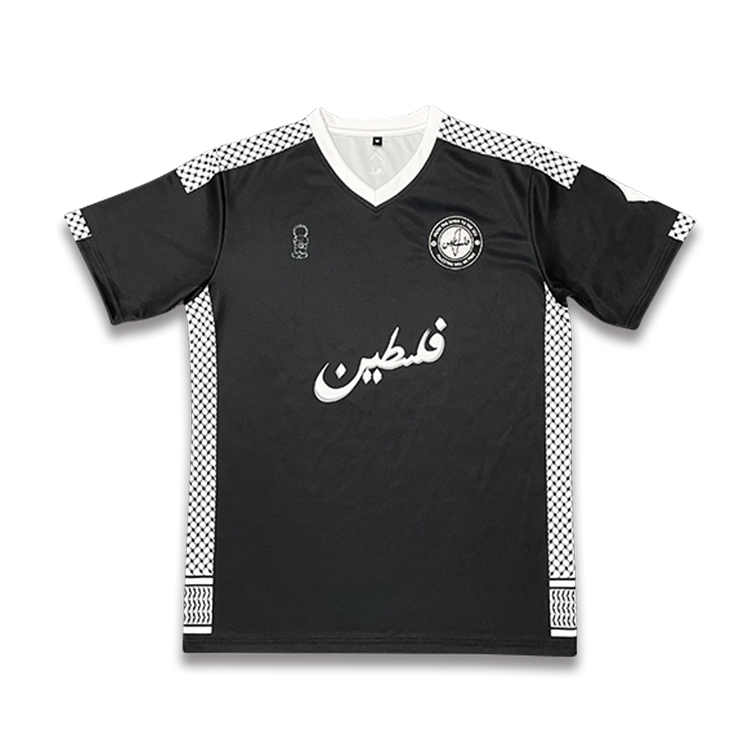 Custom Black Patch Embroidery Soccer Uniform