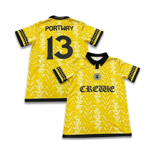 Sublimated Retro Soccer Jersey With Patch Embroidery Logo