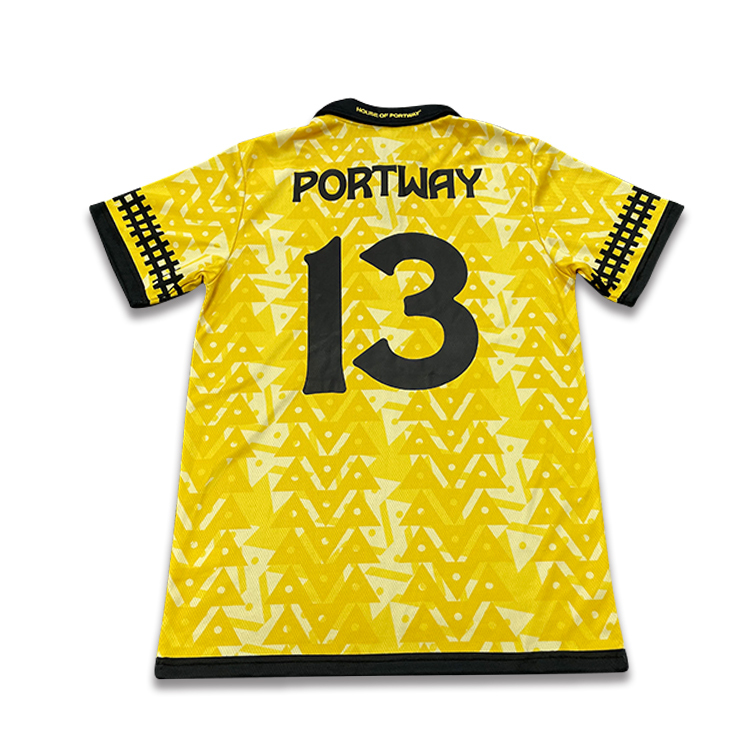 Sublimated Retro Soccer Jersey With Patch Embroidery Logo