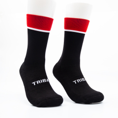 Custom Black and Rde Sports Socks Basketball Socks