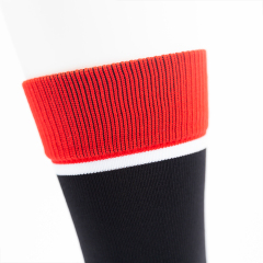 Custom Black and Rde Sports Socks Basketball Socks
