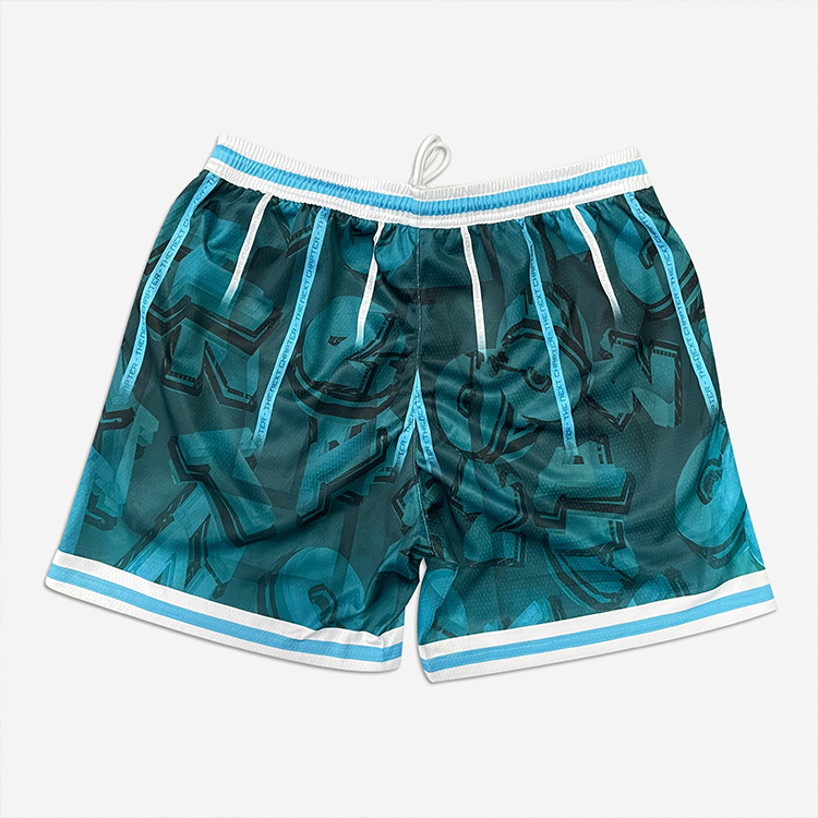 Sublimation basketball shorts with embroidery logo