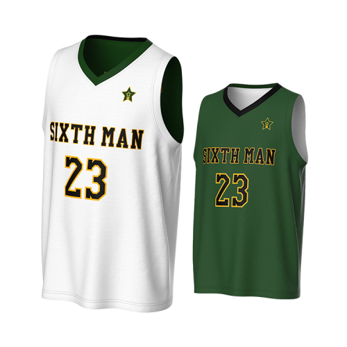 Sublimated Green And White Reversible Team Uniform