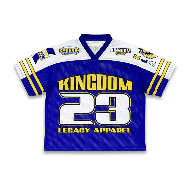 Mesh Sublimated American Football Shirts Boxy Oversized Jersey