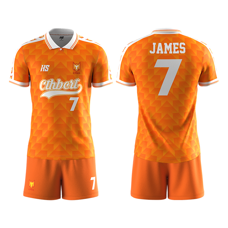 Custom Orange Classic Football Uniform | Soccer Kits For Team