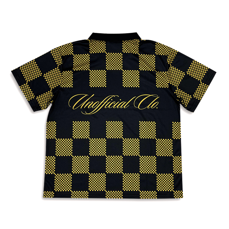 Casual Style Retro Classic Checkered Football Jersey Embroidery Soccer Shirts