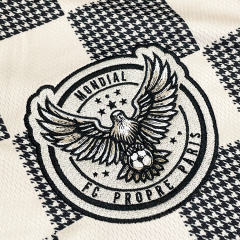 Casual Style Classic Checkered Football Jersey Embroidery Soccer Shirts