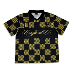 Casual Style Retro Classic Checkered Football Jersey Embroidery Soccer Shirts