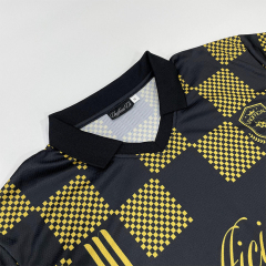 Casual Style Retro Classic Checkered Football Jersey Embroidery Soccer Shirts