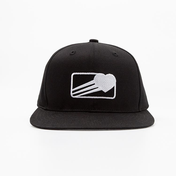Customized Embroidery Black Flat Brim Hats Baseball Caps
