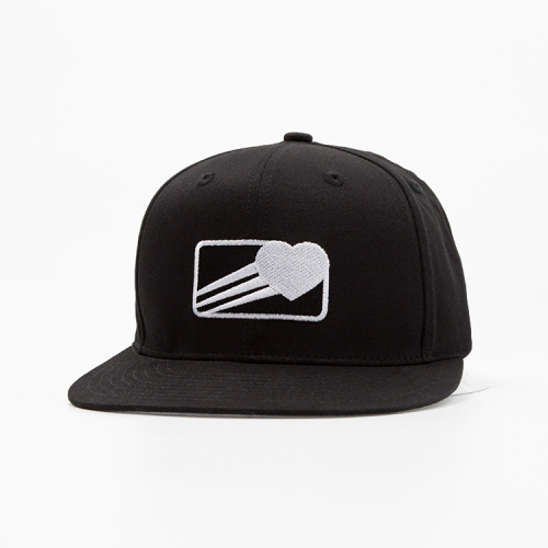 Customized Embroidery Black Flat Brim Hats Baseball Caps