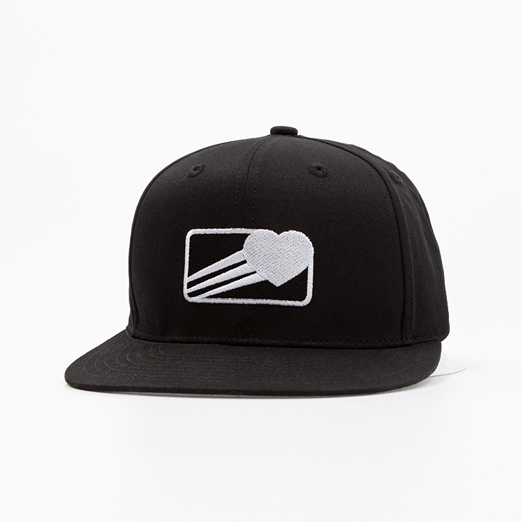 Customized Embroidery Black Flat Brim Hats Baseball Caps