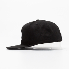 Customized Embroidery Black Flat Brim Hats Baseball Caps
