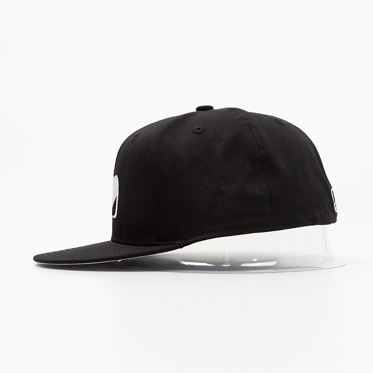 Customized Embroidery Black Flat Brim Hats Baseball Caps