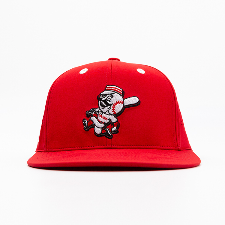 Embroidery Red Flat Brim Hats Baseball Caps