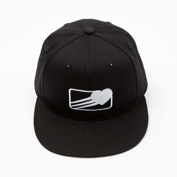 Customized Embroidery Black Flat Brim Hats Baseball Caps