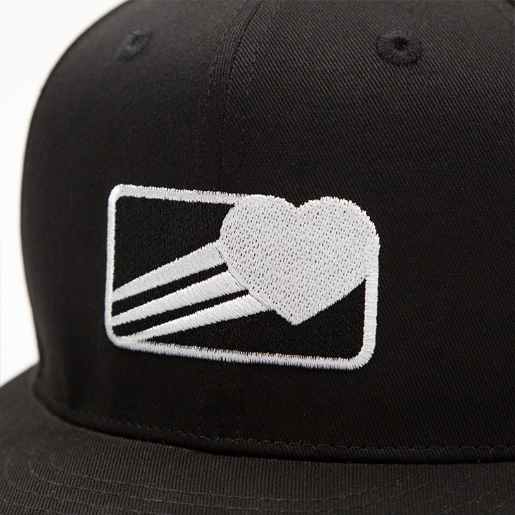 Customized Embroidery Black Flat Brim Hats Baseball Caps