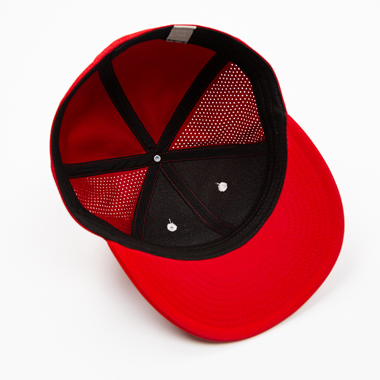 Embroidery Red Flat Brim Hats Baseball Caps