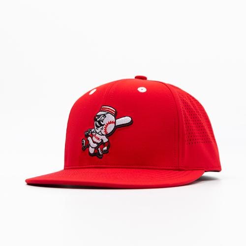 Embroidery Red Flat Brim Hats Baseball Caps