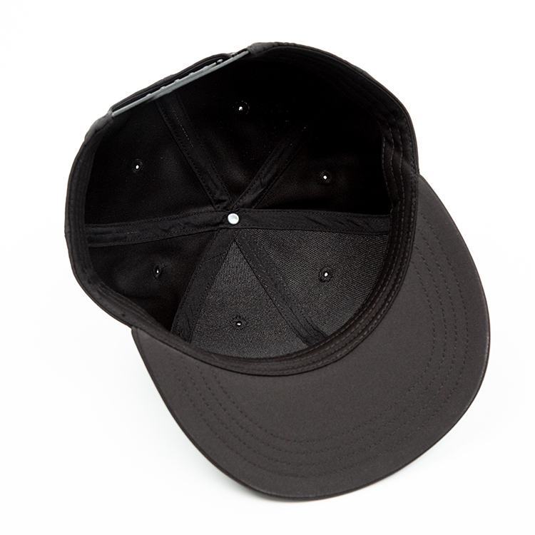 Custom 3D Embroidery Black Flat Brim Hats Baseball Caps