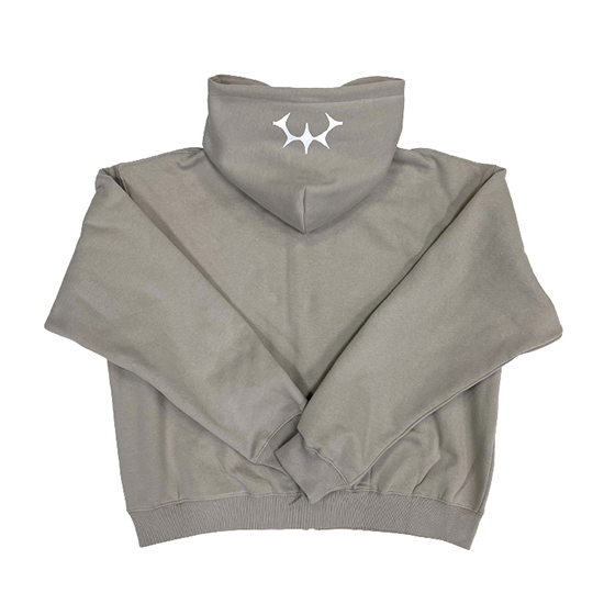 Customized Grey Hoody Casual Men's Zipper Sweatshirt
