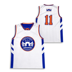 Blue White Mens Reversible Practice Basketball Jersey